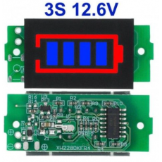 Индикатор уровня заряда батареи 3S 18650 Li-ion 12,6В СИНИЙ